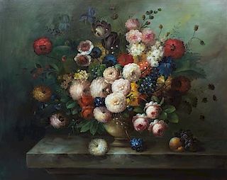 Artist Unknown, (20th Century), A Monumental Floral Arrangement