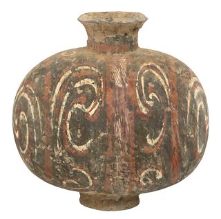 CHINESE HAN DYNASTY STYLE EARTHENWARE COCOON JAR