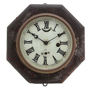 A Continental Tole Wall Clock Diameter 9 inches.