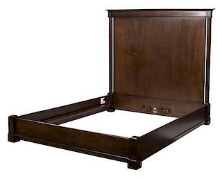 A Baker Furniture Company Queen Size Bed Height 63 1/4 x width 68 inches.