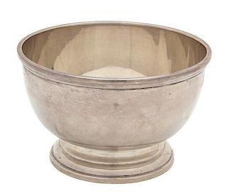 An American Silver Bowl, Ensko, New York, NY 20th Century, Paul Revere style