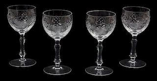 A Collection of Continental Glassware Height of largest 6 inches.