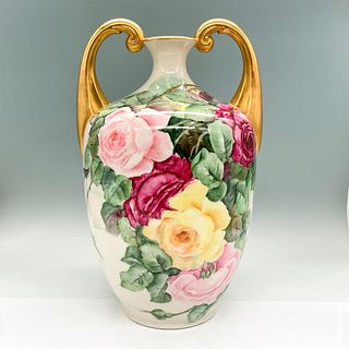 Lenox Belleek Porcelain Amphora Vase, Roses
