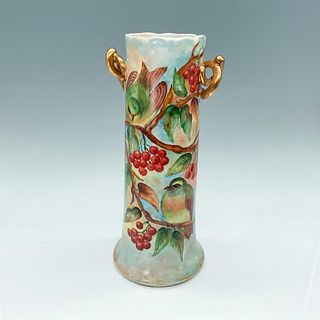 Antique Bavarian Porcelain Vase, Hand Painted Birds