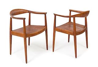 Hans Wegner (Danish, 1914-2007), JOHANNES HANSEN, 1960s, a pair of The Chairs