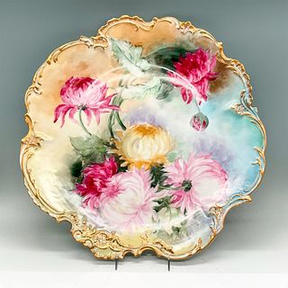 Vintage Limoges Decorative Plate, Flowers