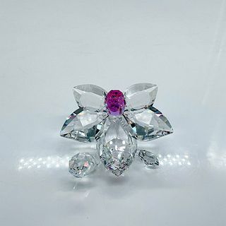 Swarovski Crystal Figurine, Orchid Blossom, Signed