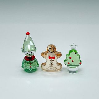 3pc Swarovski Crystal Figurine, Christmas Grouping