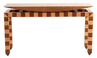 Richard Judd (American, b. 1953), WISCONSIN, USA, 1990s, a multiwood console table