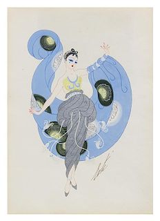 Erte (Romain de Tirtoff), (French, 1892-1990), Reveil de elegances Parisiennes