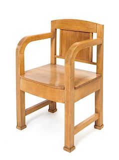 An Austrian Art Deco Arm Chair Height 34 1/2 inches