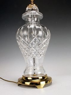 WATERFORD CRYSTAL LISMORE GINGER JAR FORM LAMP