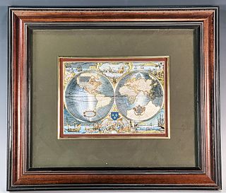 GEOGRAPHICAL PLANISPHERE MAP