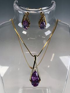 AMETHYST COLOR JEWELRY SET