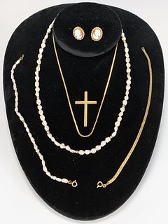 GOLD AND PEARL JEWELRY 14K 12K