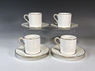 FOUR WEDGWOOD DEMITASSE CUPS & SAUCERS