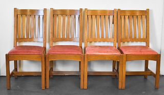 STICKLEY MISSION OAK COTTAGE SIDE CHAIRS