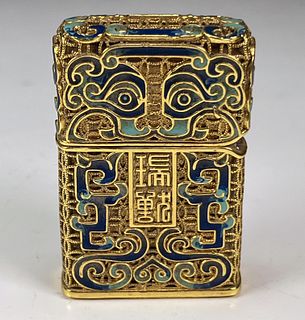 ZORRO LIGHTER WITH CHINESE ENAMEL JACKET COVER