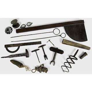 Collection of Civil War Artillery Implements, Tools, Fuses, & More
