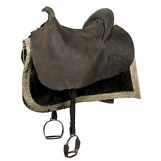 Eagle Pommel Officer's Saddle with Pad and Shabraque ca. 1830