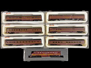 Group of 7 N Scale Con-Cor Pennsylvania Trains