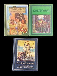 Treasure Island, 1911, Robin Hood, 1917, The Flamingo Feather, 1923