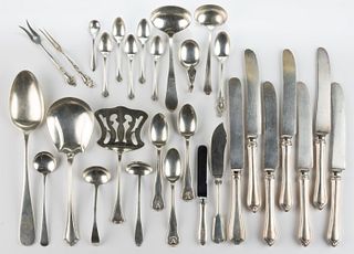 WALLACE AND OTHER STERLING SILVER FLATWARE AND SERVING UTENSILS, LOT OF 30