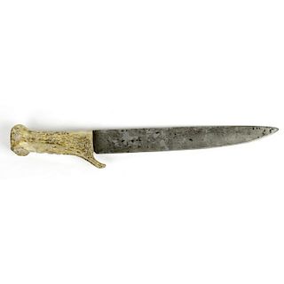 Bowie Knife With Antler Handle