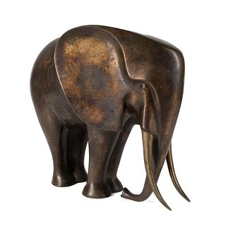 LOET VANDERVEEN BRONZE ELEPHANT SCULPTURE, 46/250