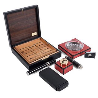 7PC GROUP OF CIGAR ACCESSORIES INCLUDING DAVIDOFF
