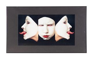 'MIME' TRIPTYCH PHOTOGRAPHS, FRAMED