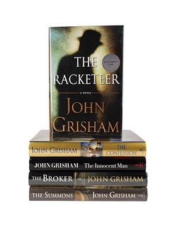 LOT OF 5 SIGNED JOHN GRISHAM NOVELS