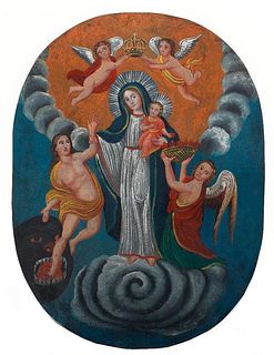 A Mexican Retablo of Our Lady of the Light.