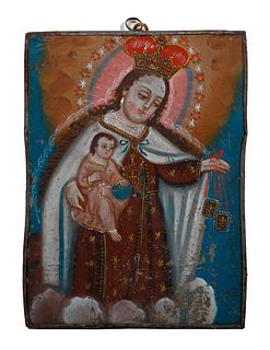 A South American Retablo, Our Lady of Mount Carmel.