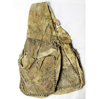 Primitive Leather Hide Saddle Bags