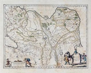 * BLAEU, WILLEM. Tartaria sive Magni Chami Imperium. Amsterdam, ca. 1635. Hand-colored engraved map of Northern China.
