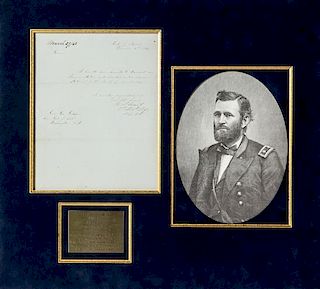(MEXICAN WAR) GRANT, U.S. Autograph Note Signed as 1st Lieutenant, 4th Infantry, United States Army, City of Mexico, December