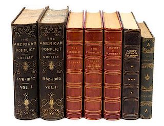 * (BINDINGS) (AMERICANA) A group of five titles in seven volumes.  Various authors, various places. 1864-1903.