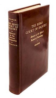 (WESTERN AMERICANA) GRAHAM, WILLIAM. Abstract of the Official Record of Proceedings of the Reno Court of Inquiry... Harrisbur
