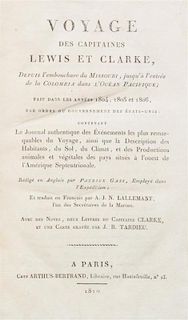 (WESTERN AMERICANA) LEWIS & CLARK. GASS, PATRICK. Voyage des Captaines Lewis et Clark... Paris, 1810. First French edition.