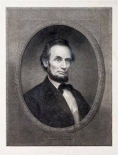 (MARSHALL, WM. E.) LINCOLN, ABRAHAM. Abraham Lincoln. Engraving.