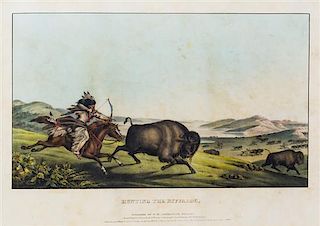 (AMERICANA) McKENNEY, THOMAS; HALL JAMES. Hunting the Buffaloe. Philadelphia: F.W. Greenough, 1836.