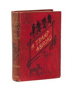 (CLEMENS, SAMUEL) TWAIN, MARK.  A Tramp Abroad. London, 1880. Pictorial cloth boards with gilt title. First British ed. later