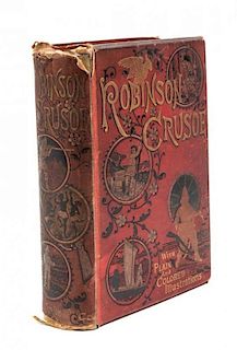 * DEFOE, DANIEL. The Life and Adventures of Robinson Crusoe. London, 1888. Original colored illustrations and numerous wooden