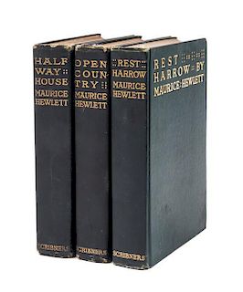 * HEWLETT, MAURICE  Collection of three titles. New York, 1908-1910.