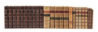 * (BINDINGS)  Collection of 17 titles in 37 volumes. Various authors. Various dates.