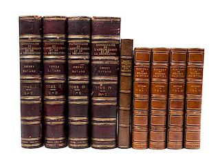 * (BINDINGS) Group of 9 vols. Various authors, places and dates.