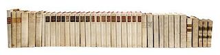 (BINDINGS) FICTION. A collection of 39 vellum books. Various places, various dates.