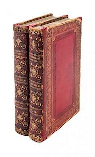 (BINDINGS) FORE-EDGE PAINTINGS. Hudibras. London: Vernor, Hood, 1806. 2 vols. 8vo. Illustrated with 17 engravings. Fore-edge 