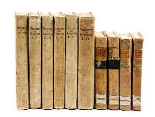 (BINDINGS) JESUITICA. Collection of 10 vellum books on Jesuitica. Various places, various dates.